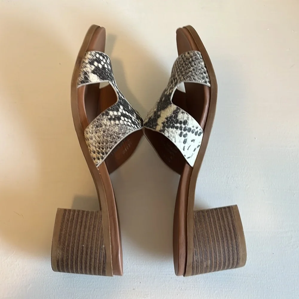 Steve Madden Snakeskin Kelsie Heeled Sandals Size 7